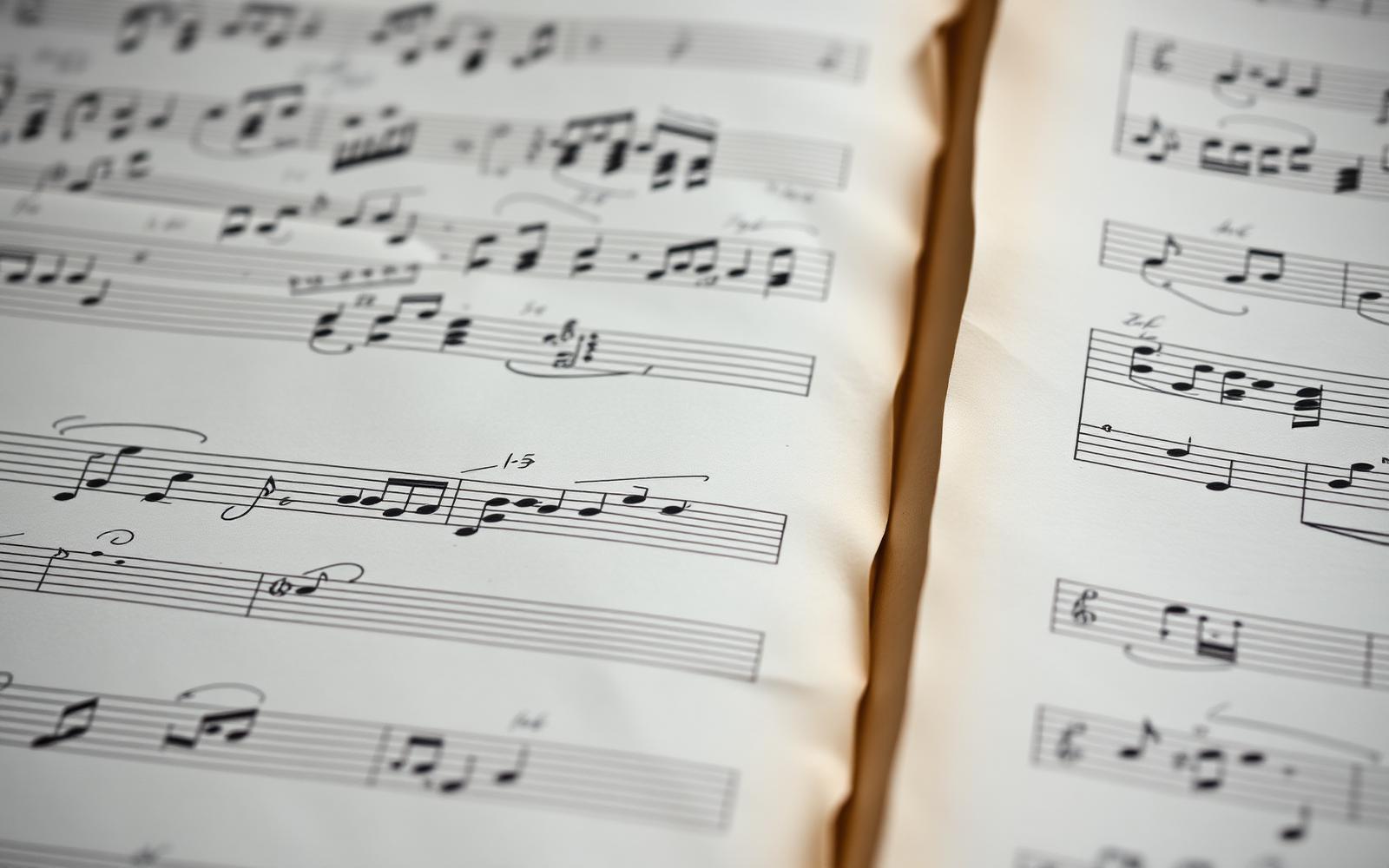 Handwritten musical manuscript on aged paper